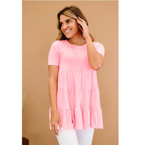 Zenana Tiered and True Full Size Run Tiered Babydoll Tunic - Picture 5 of 10